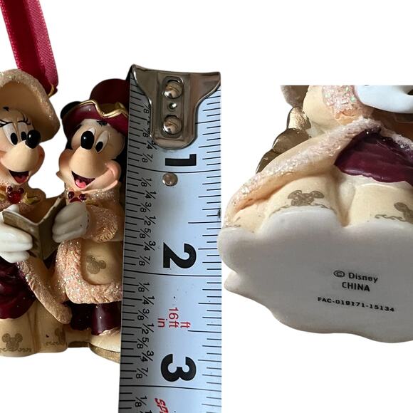Disney Parks Christmas Collection Victorian Mickey and Minnie Mouse Ornament - Picture 4 of 5